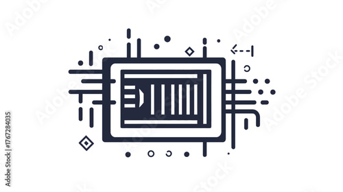 Barcode Scanning Icon for Online Shopping in Modern Digital Environment