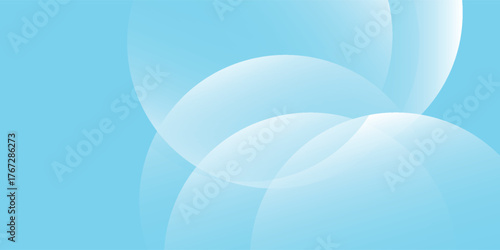 Minimalist banner background, pastel colorful, Light Blue gradations. Circle effect style geometric vector eps10
