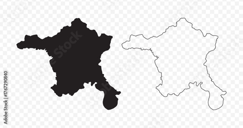 Scribble sketch style vector illustration of the Ankara Province map in Turkey