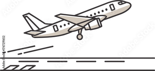 Illustration of a tropical cocktail with straw and umbrella.