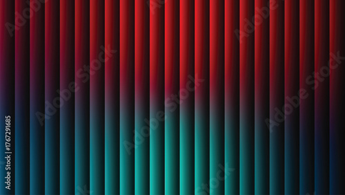 Abstract red and teal vertical stripe gradient seamless pattern abstract background design vector
