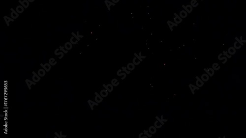 Animation colorful fireworks on black background.	
