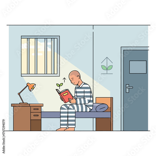Prisoner finds solace in reading A hopeful illustration of rehabilitation and growth in confinement