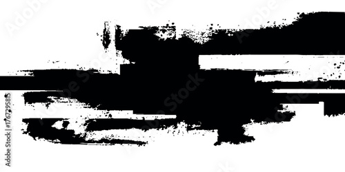 Abstract grainy old stained dusty scratched black ink effected grunge brush strokes.Vector brush strokes texture rough black scratches for wallpaper, Grunge Texture with Paint Splashes.