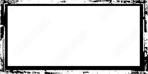 Scratched distress and grainy overlay Frame Grunge Urban Background Texture, White and Black Grunge Textured Frame on transparent background.	