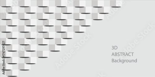 Background abstract 3D image of a wall with gray gradation color. Can be used as a presentation background template etc.eps 10
