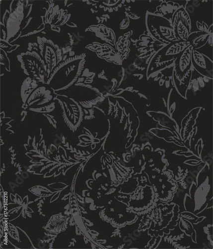 botanical floral, vector, seamless pattern , herbs and leaves ,big set, background with flowers