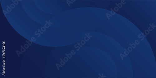Abstract blue simple glowing geometric lines on dark blue background. template