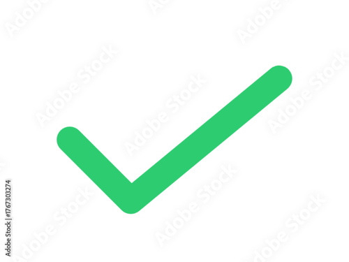Green Check Mark Symbol for Approval and Verification