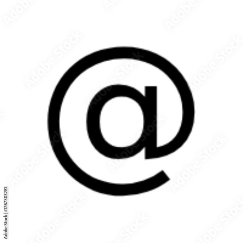 At Symbol Icon for Email and Digital Communication
