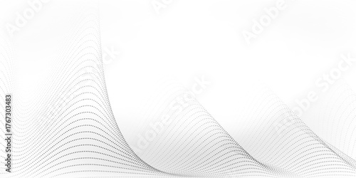 Flowing dots particles nice wave pattern halftone black gradient curve shape isolated modern nice soft illustrations wallpaper simple