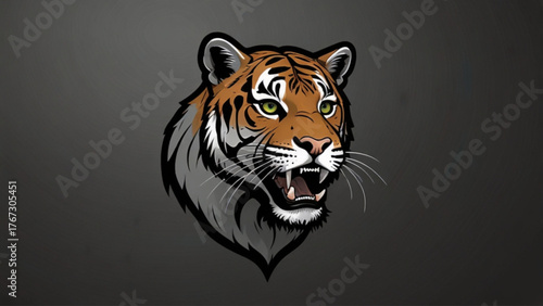 The majestic Siberian tiger, a dangerous wildcat predator, is a striking portrait of wildlife with its orange and black stripes of fur