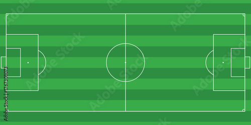 Football field. Football field lines style. Black field and stadium outline scheme on white background.