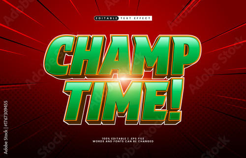 champ time editable text effect for titles and promotion