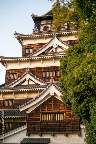 Wallpaper Mural Close-up of Traditional Japanese Castle Architecture Torontodigital.ca