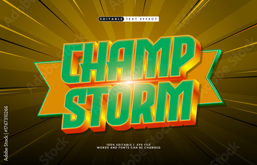 champ storm editable text effect for titles and promotion