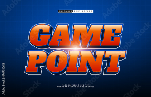 game point editable text effect for titles and promotion