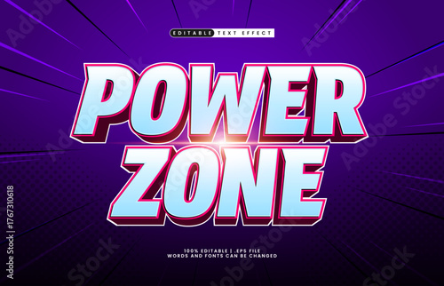 power zone editable text effect for titles and promotion