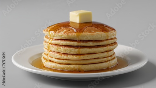 Wallpaper Mural A stack of pancakes with melting butter and dripping maple syrup Torontodigital.ca