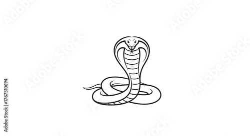 premium minimalist cobra snake logo, elegant controlled power, luxury dark fashion aesthetic