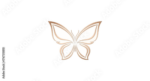 refined minimalist butterfly symmetry logo, luxury skincare branding style