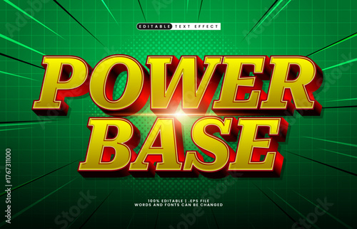 power base editable text effect for titles and promotion