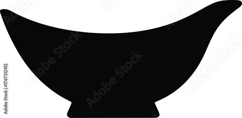 Abstract black silhouette of a Gravy Boat Vector