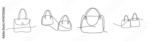 Handbag collection fashion lineup showcase featuring diverse styles and designs