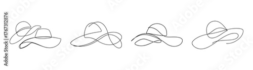 Sketchy fashion hats collection showcasing diverse styles and designs