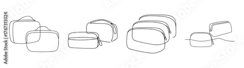 Set of sketchy cosmetic bags fashion accessories product design ideas