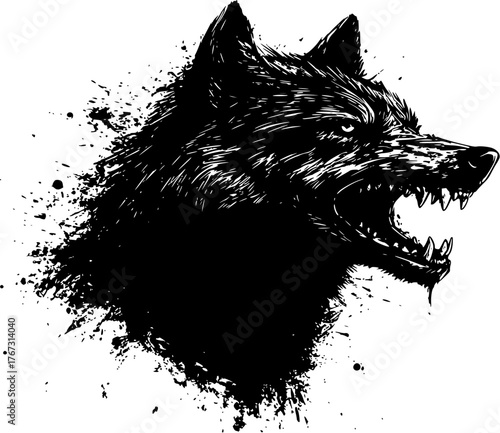 Halloween werewolf illustration