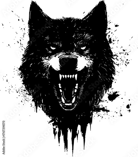 Halloween werewolf illustration