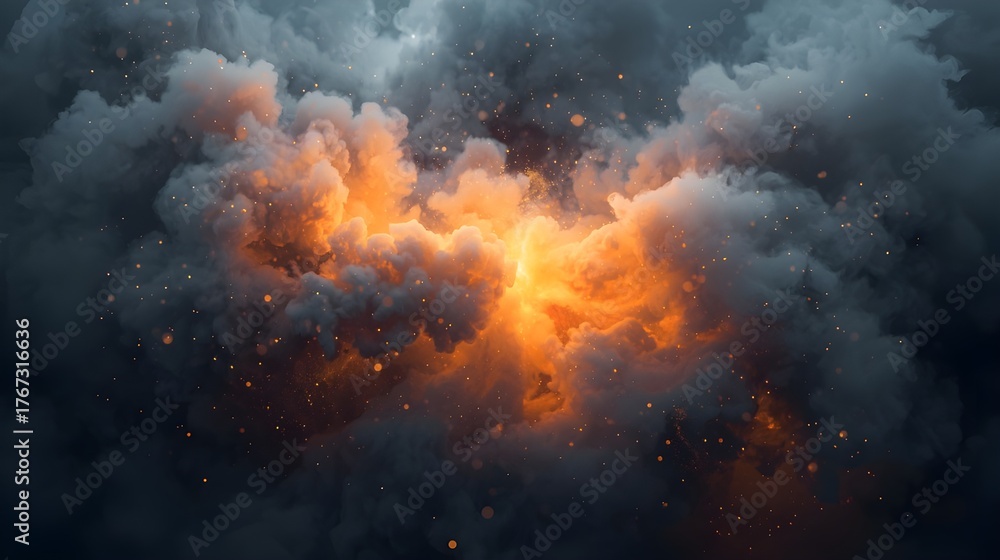 Fototapeta premium Real smoke exploding background