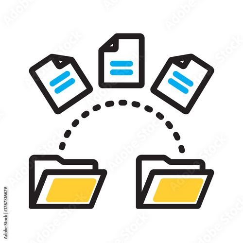 Schilderij op canvas Vector multi color icon for Copy