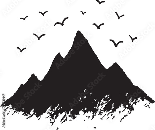 mountain landscape vector
