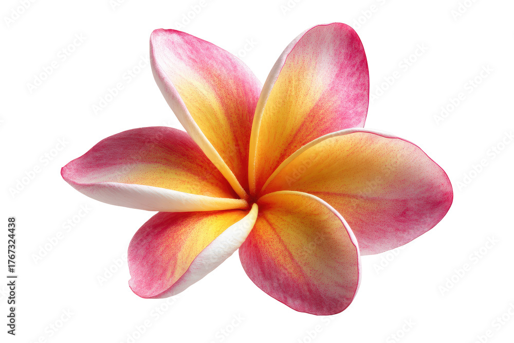 Fototapeta premium Close-up of a vibrant plumeria flower