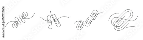 Set of four different wire management clips for organizing cables neatly