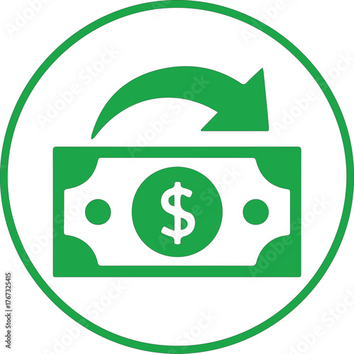 Vector art of money transfer icon
