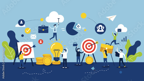 Business people working together to achieve common goals and success.