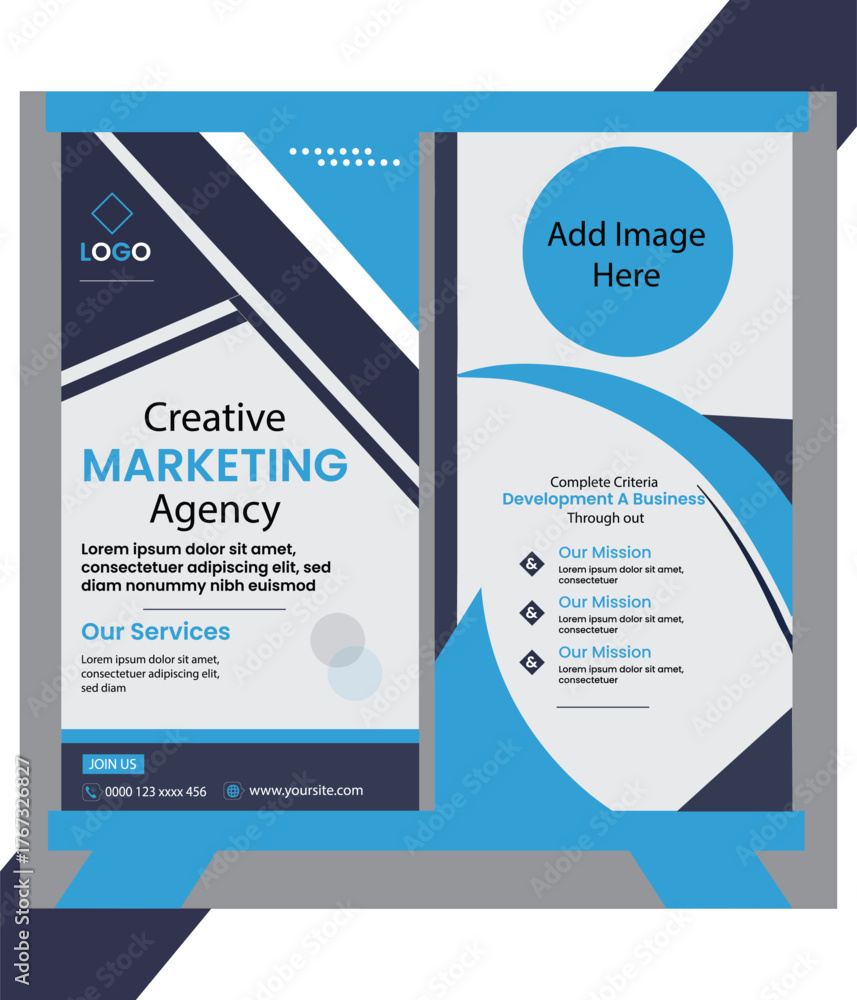 Obraz premium Digital Marketing Agency social media poster Vector Template