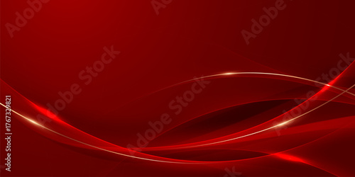 red background design With luxurious effect elements Vector illustration