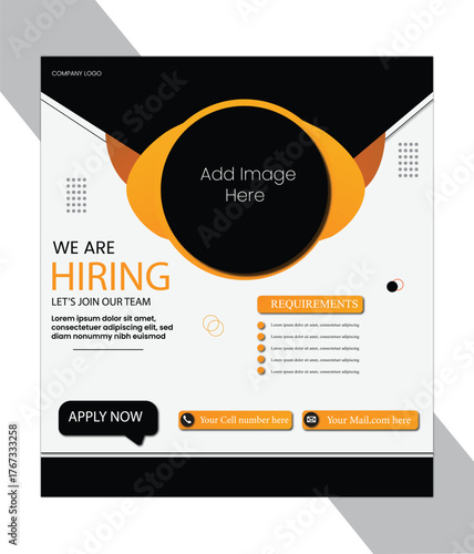 Digital Marketing Agency social media poster Vector Template