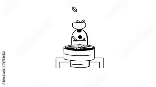 Wallpaper Mural Grab this amazing animaed icon of coffee production in modern style Torontodigital.ca