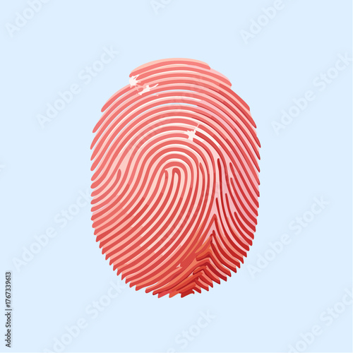 Thumbprint over white