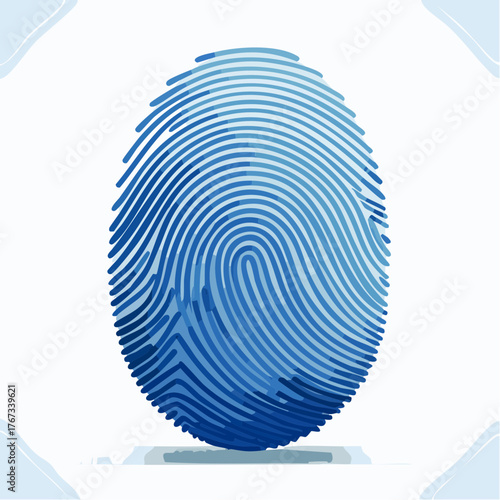 Thumbprint over white