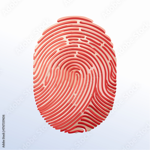 Thumbprint over white