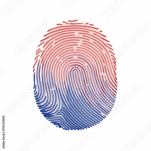 Thumbprint over white