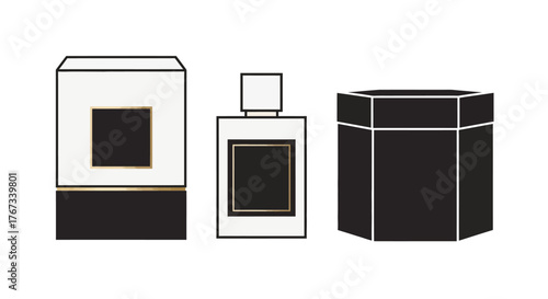 Elegant perfume bottle and packaging design