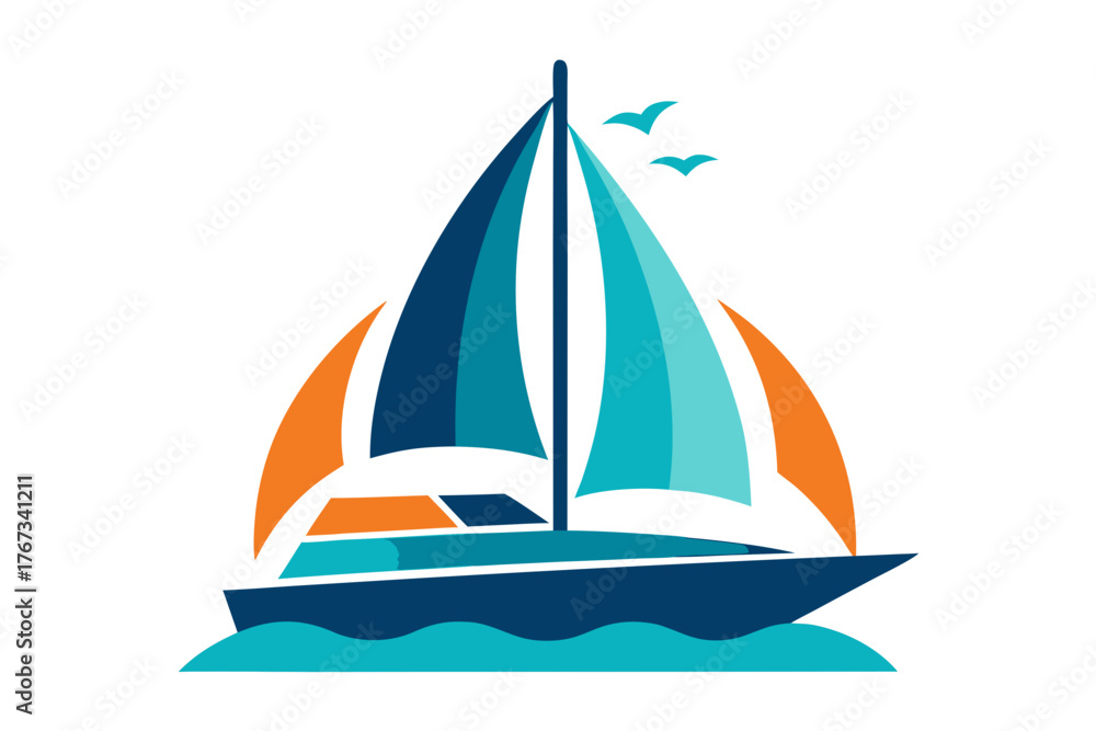 Fototapeta premium sailing boat on the sea