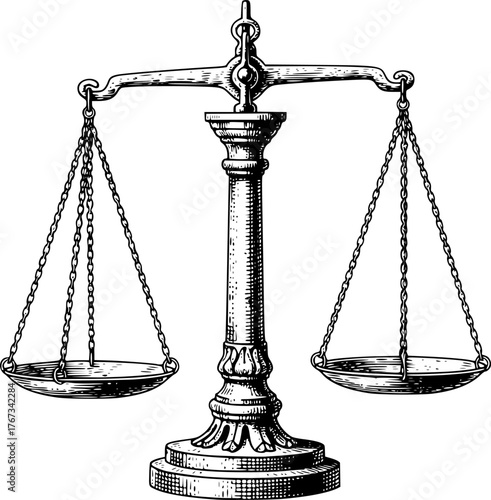 scales of justice, law sketch
